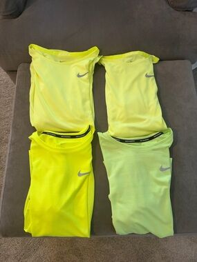 Men’s Nike Neon Yellow/Chartreuse Running Tops - Pack of 4